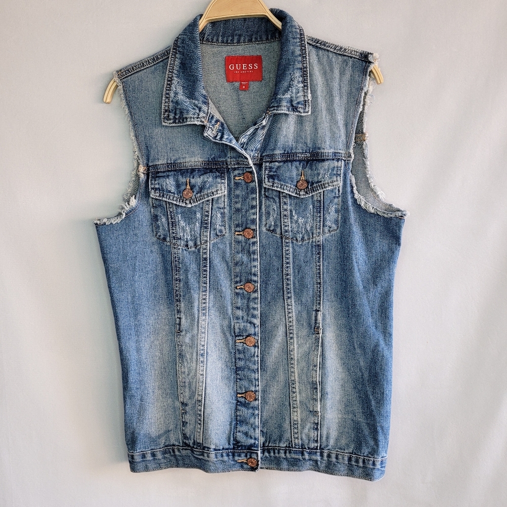 Guess Los Angeles Denim Vest Men's M
